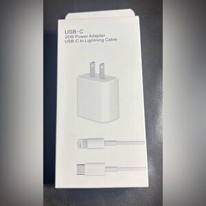 New 20W USB-C Power Adapter and Lightning Cable set